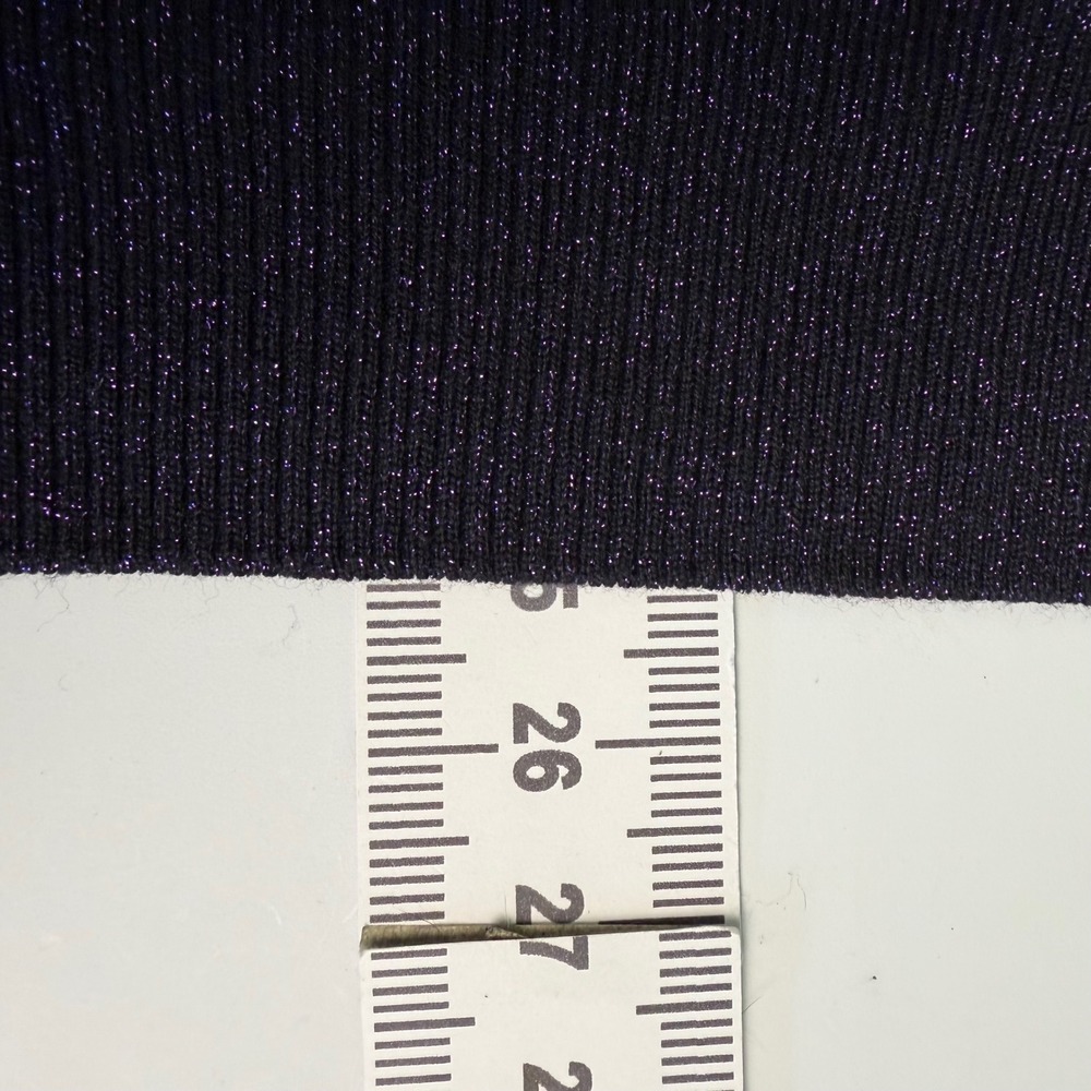 Escada Womens S Sweater Purple Metallic Virgin Wool Turtleneck Shimmer Knit - Picture 6 of 6